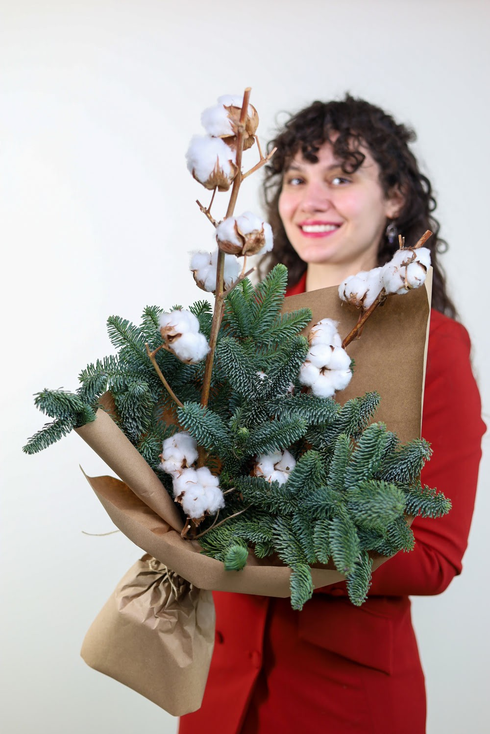 Букет "Нобилис с хлопком" M — изображение 2