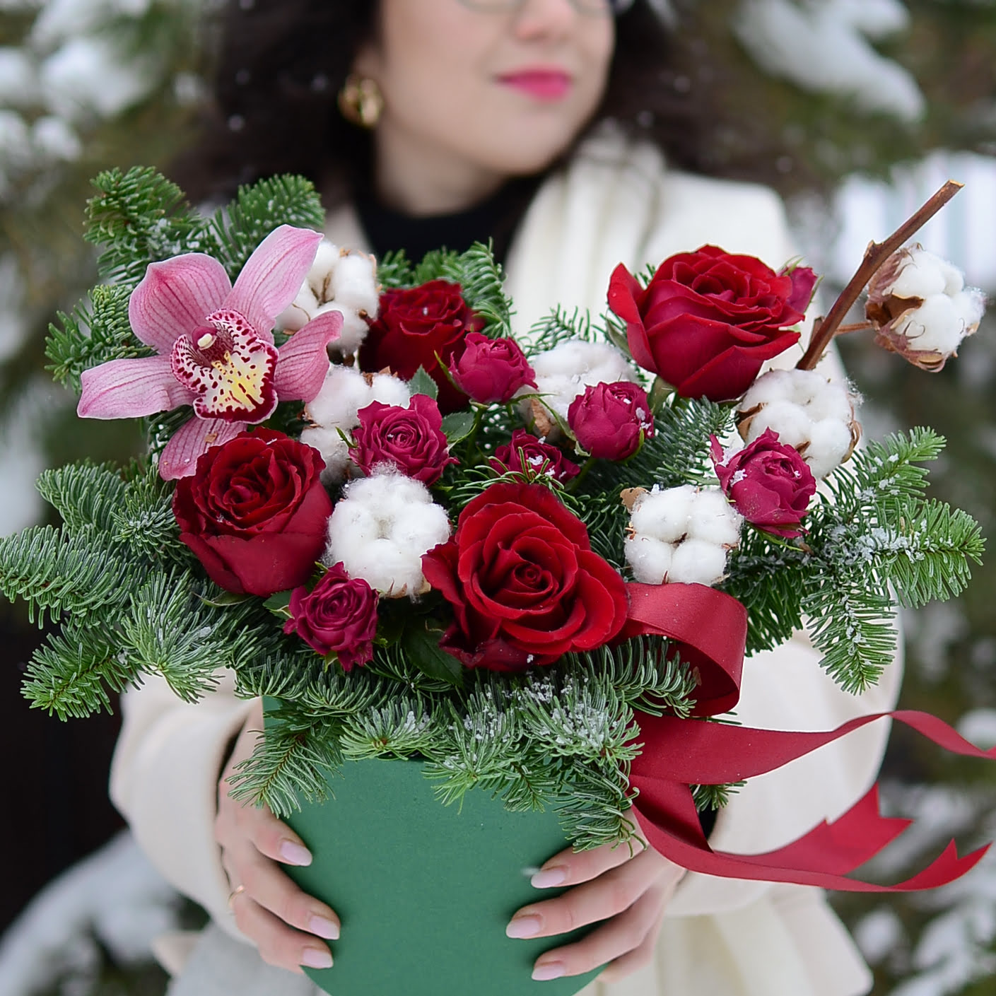 Композиция с орхидеей и нобилисом