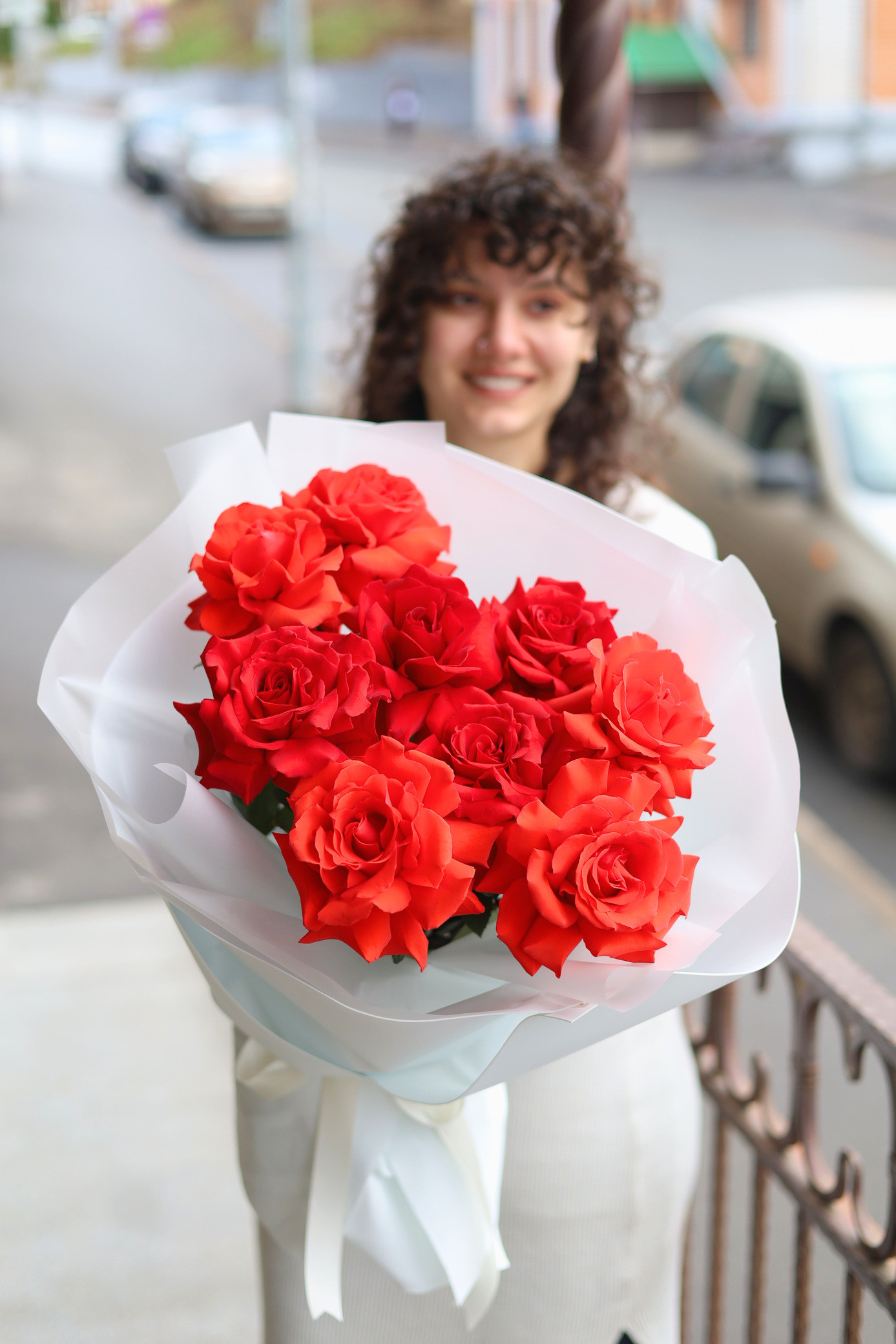 Букет из 9 французских роз — изображение 2