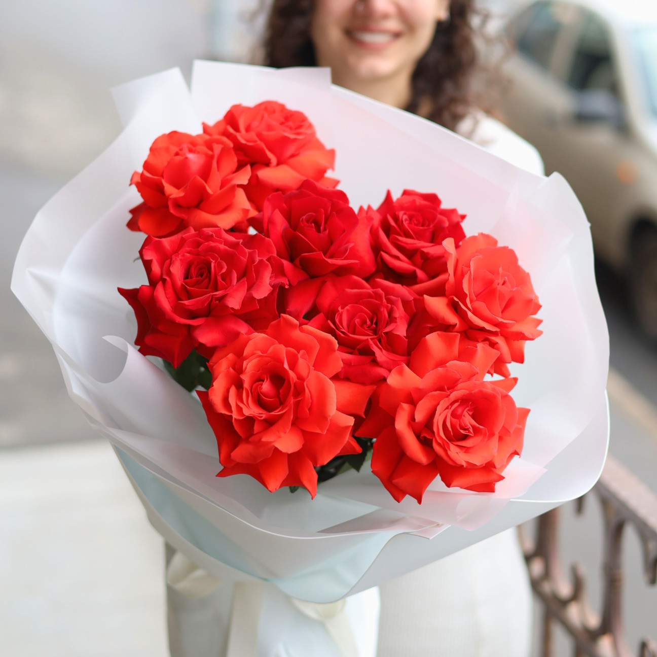 Букет из 9 французских роз