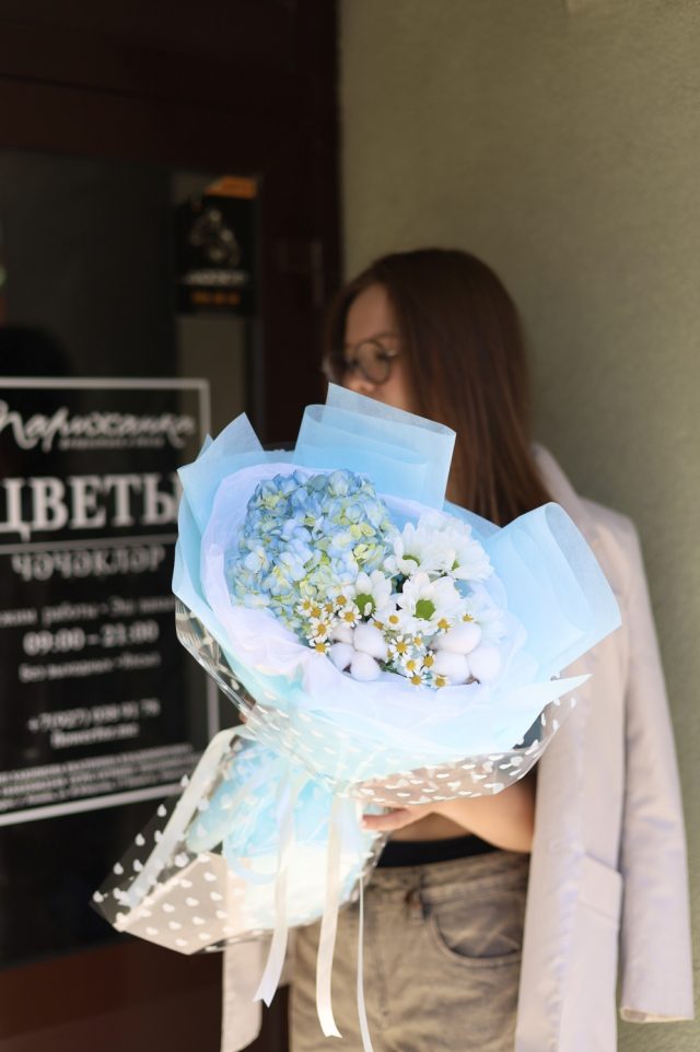 Милый букет с гортензией — изображение 2