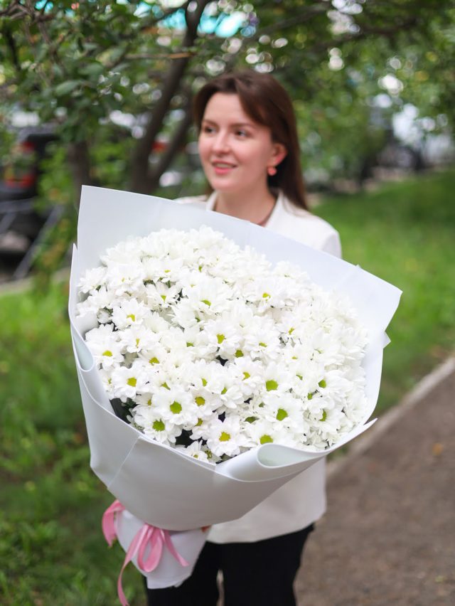 Объемный букет стойких хризантем (21) — изображение 3