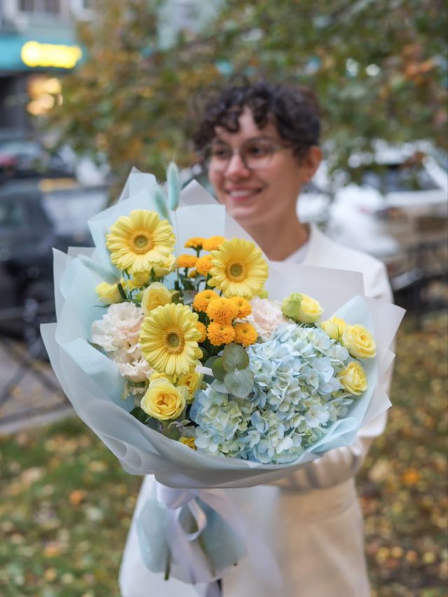 Солнечный букет с герберами — изображение 2