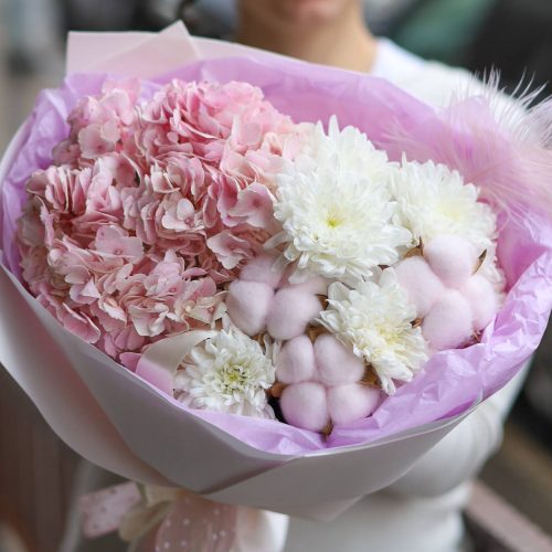 Воздушный букет с хлопком