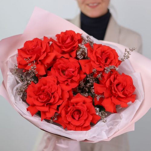 Объемный букет французских роз