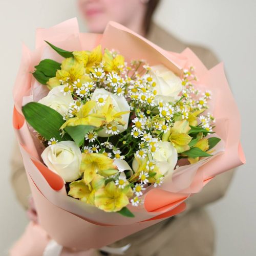 Солнечный букет с ароматными ромашками