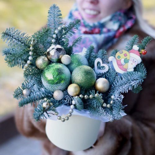 Милая композиция с дедом морозом