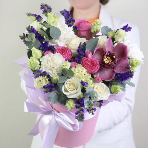 Шикарная композиция с орхидеей