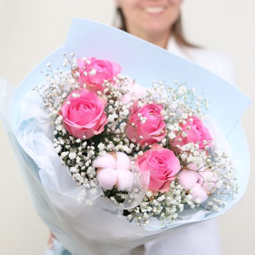 Букет с воздушной гипсофилой