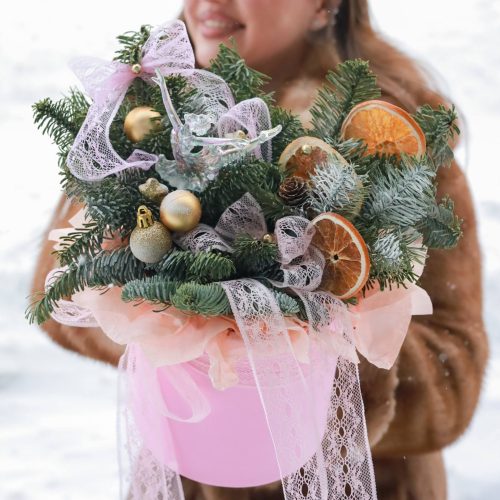 Новогодняя композиция с балериной