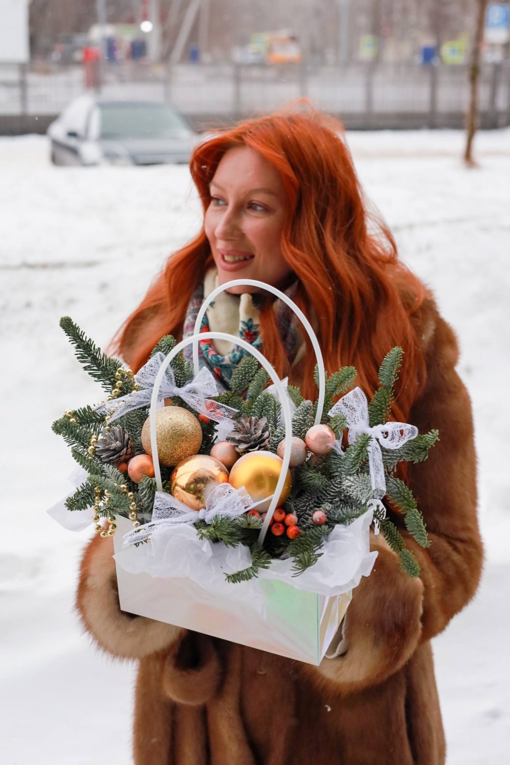 Зимняя композиция в сумочке — изображение 2