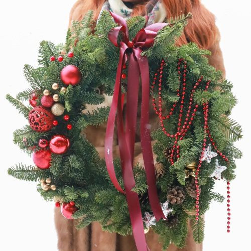 Рождественский венок "Бархатный мороз"