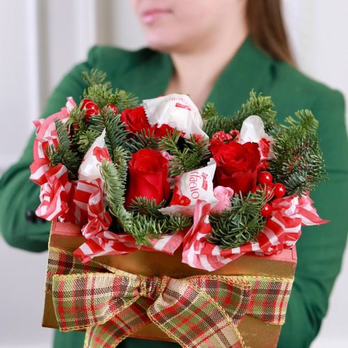 Рождественская композиция со сладостями