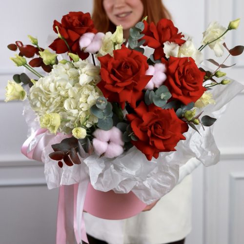 Роскошная композиция с французскими розами