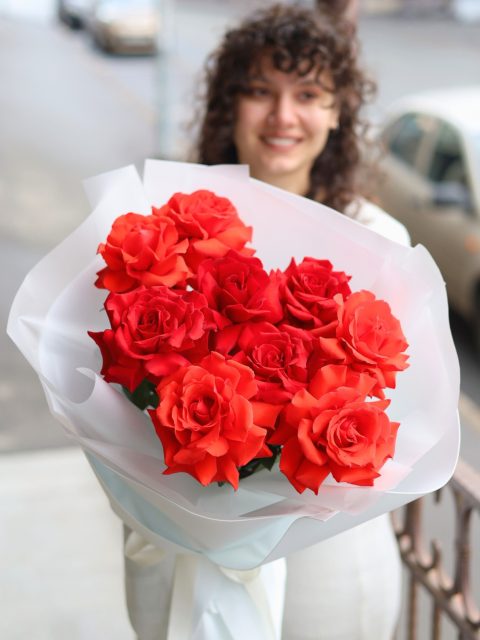 Букет из 9 французских роз