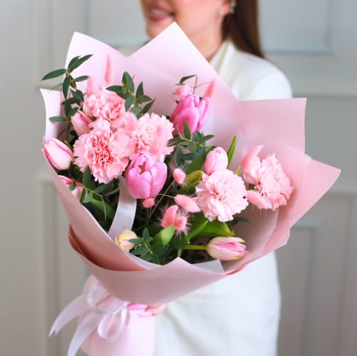 Нежный букет в розовой гамме